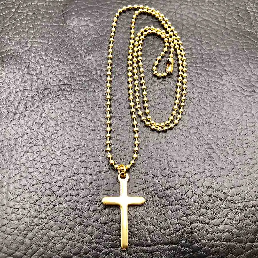 Huan Wen Men Women Silvery Gold Cross Pendant Portrait Pendant Ball Beaded Necklace Chain For Christian NK025
Huan Wen Men Women Silvery Gold Cross Pendant Portrait Pendant Ball Beaded Necklace Chain For Christian NK025