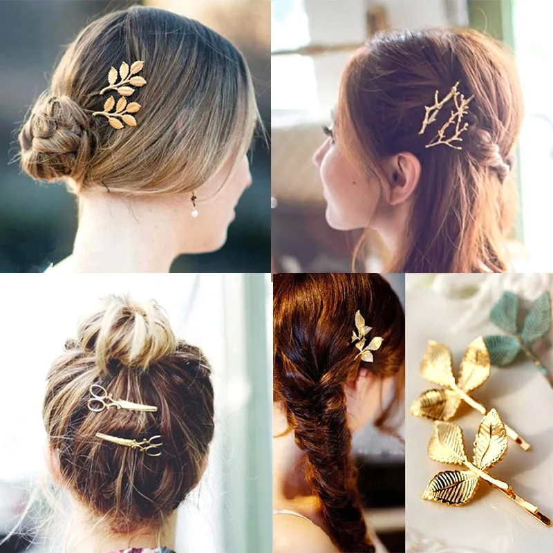 New Vintage Style Leaf Hair Clip Women Lady Girls Scissors Hairclip Hairpins Claw Leaves Barrette Hair Accessories Gold Silver
New Vintage Style Leaf Hair Clip Women Lady Girls Scissors Hairclip Hairpins Claw Leaves Barrette Hair Accessories Gold Silver
