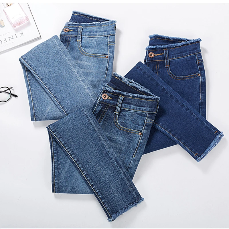 Casual Ripped Jeans Woman High Waist Stretch Skinny Jeans For Women Plus Size Blue Black Gray Mom Jeans Trousers jeans femme
Casual Ripped Jeans Woman High Waist Stretch Skinny Jeans For Women Plus Size Blue Black Gray Mom Jeans Trousers jeans femme