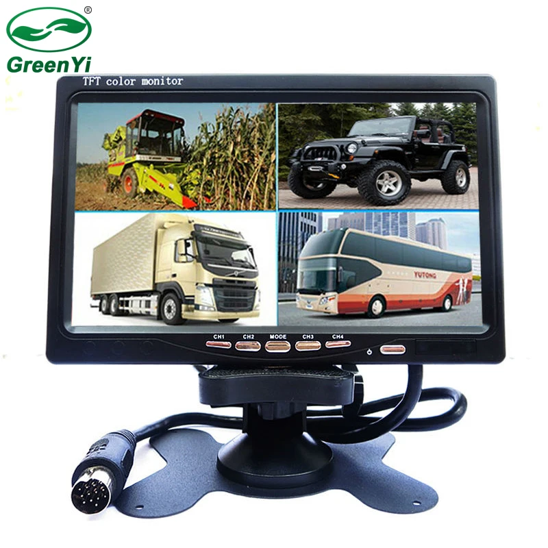 GreenYi 12V~24V 7" LCD Car Parking Monitor With 4CH Video input Monitors Quad Split Screen 6 Mode Display For Truck Caravan Vans
GreenYi 12V~24V 7" LCD Car Parking Monitor With 4CH Video input Monitors Quad Split Screen 6 Mode Display For Truck Caravan Vans