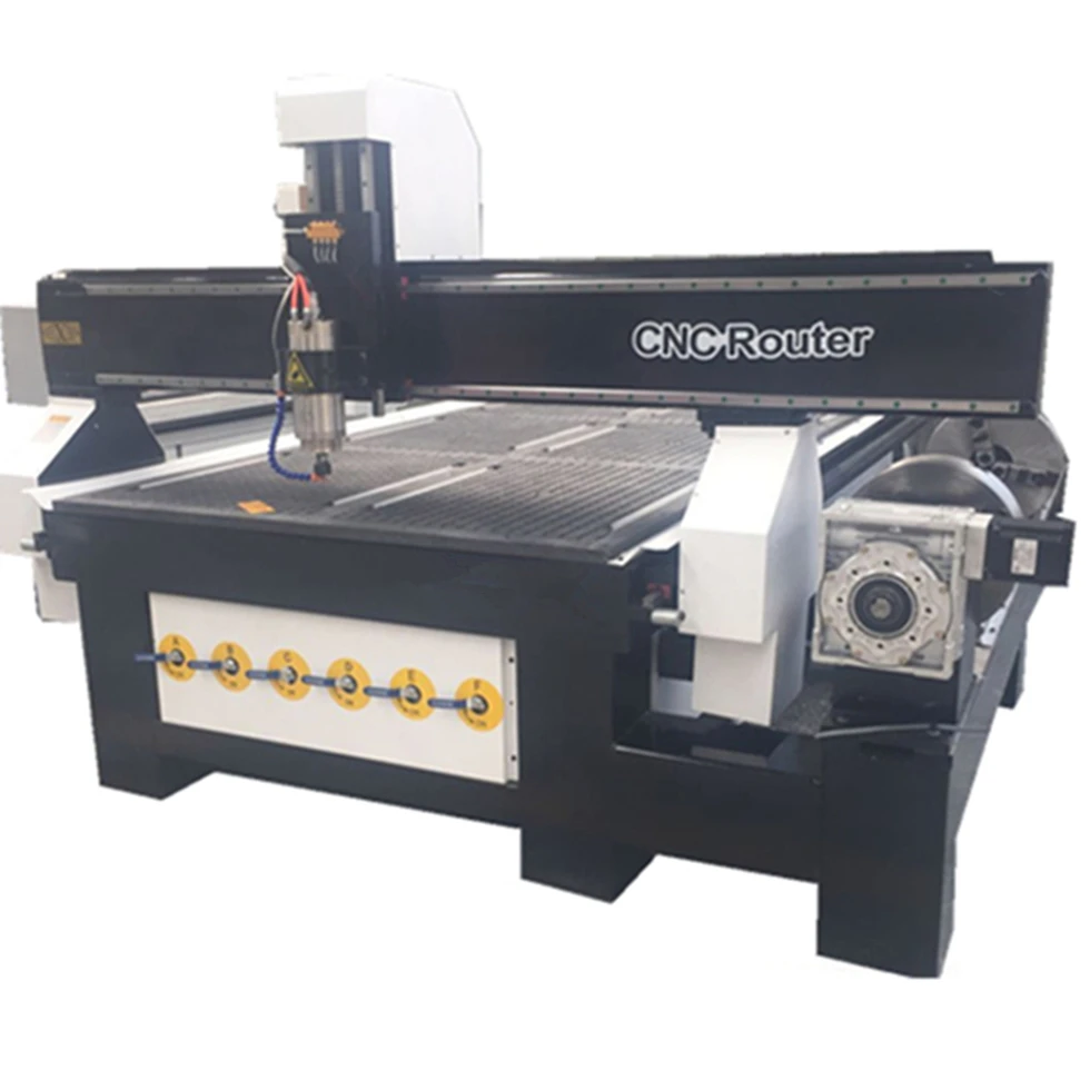 

China price 4x8 ft wood router cnc with rotary/4 axis cnc router 1325 door cnc router frame machine DSP/wood carving machine