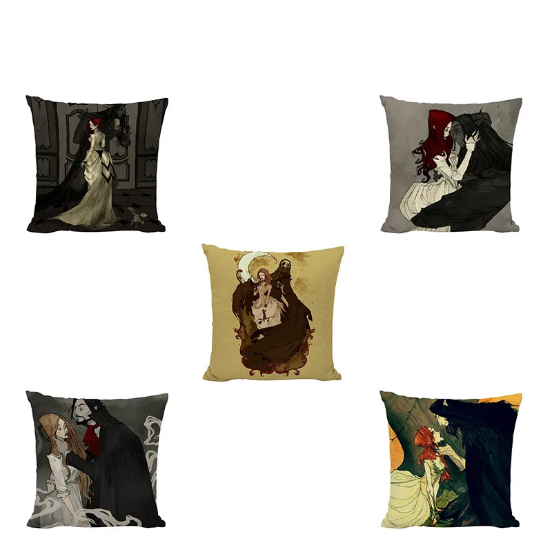 Beauty And The Beast Combination Cushion Cover Personality Skull Warm Romantic Love Moon Crow Classical Style Home Decoration
Beauty And The Beast Combination Cushion Cover Personality Skull Warm Romantic Love Moon Crow Classical Style Home Decoration