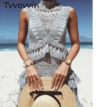 High Quality Self Portrait Dress 2018 Women's Summer Designer Sleeveless High Waist Hollow Out Lace Dress Boho Vestidos V733
High Quality Self Portrait Dress 2018 Women's Summer Designer Sleeveless High Waist Hollow Out Lace Dress Boho Vestidos V733