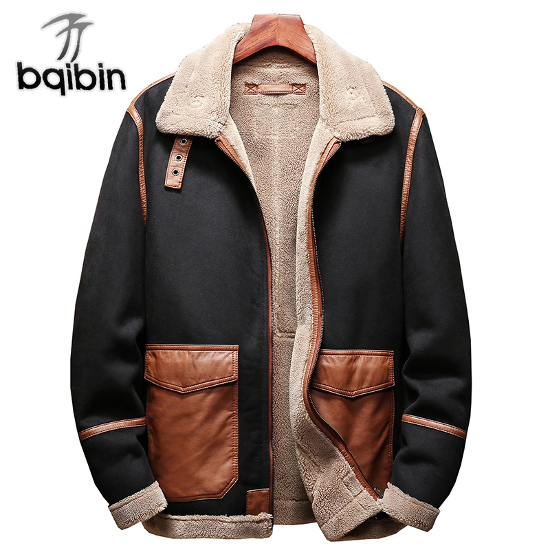 2018 New M-5XL Men Leather Warm Winter Jacket Suede Leather Patchwork Outwear Turn-down Collar Pocket
2018 New M-5XL Men Leather Warm Winter Jacket Suede Leather Patchwork Outwear Turn-down Collar Pocket