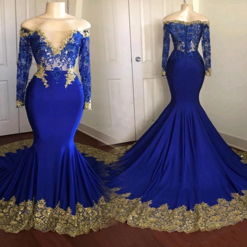 2019 sexy cheap royal blue prom dress plus size dresses gold appliques vestidos de fiesta long sleeve Evening Dresses Vintage
2019 sexy cheap royal blue prom dress plus size dresses gold appliques vestidos de fiesta long sleeve Evening Dresses Vintage