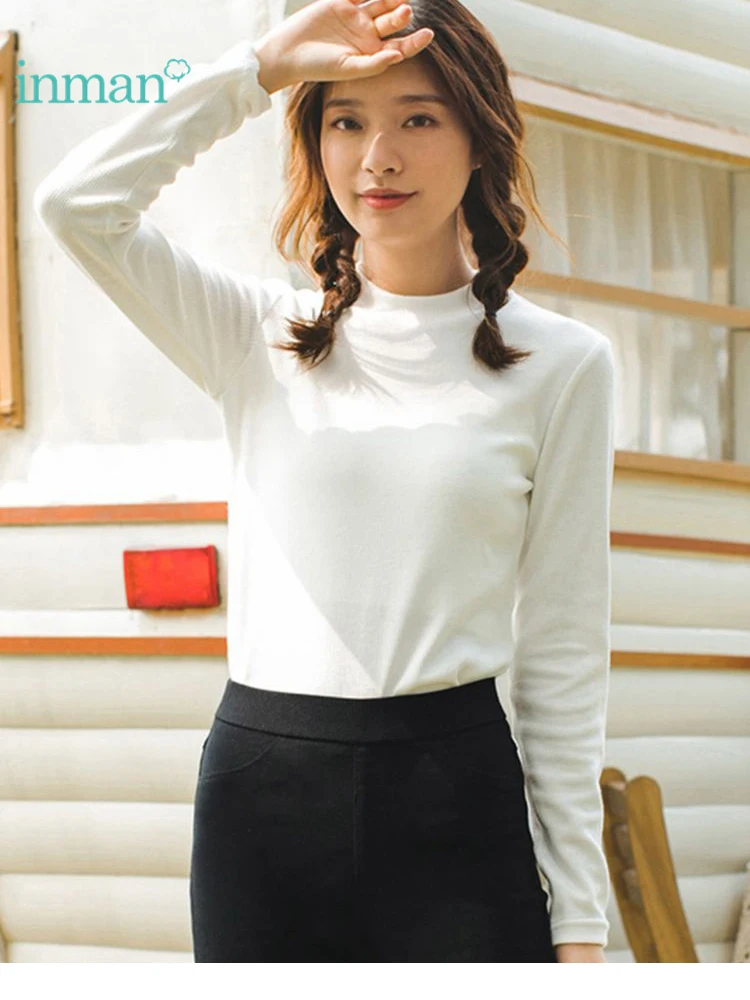 INMAN 2019 Spring Autumn New Arrival Female Half-high Collar Solid Color Casual Wild Motels Basic Long Sleeve T-shirt
INMAN 2019 Spring Autumn New Arrival Female Half-high Collar Solid Color Casual Wild Motels Basic Long Sleeve T-shirt