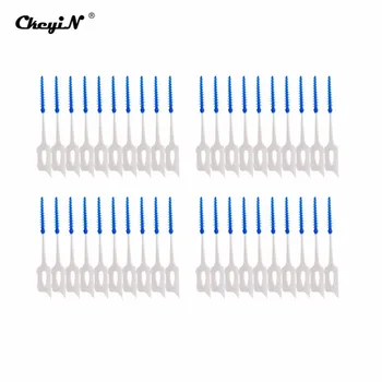40pcs Double Floss Head Hygiene Dental Silicone Interdental Brush Toothpick Remove food residue and plaque P36
40pcs Double Floss Head Hygiene Dental Silicone Interdental Brush Toothpick Remove food residue and plaque P36