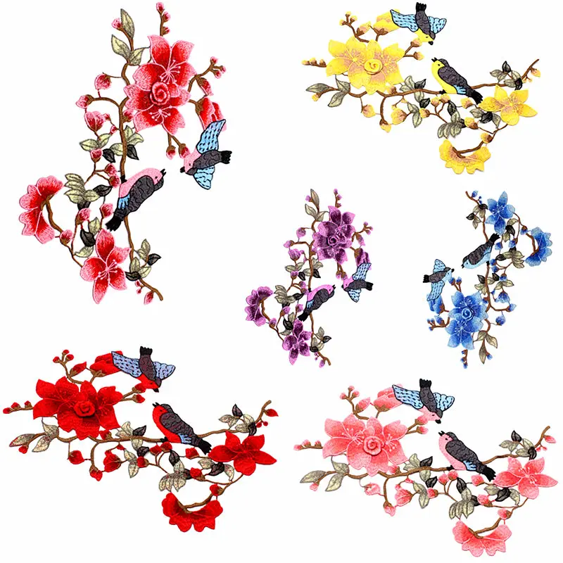 7 Colors Magpie and Flower Embroidery Applique Patches Sew on Pacthes Lace Fabric Motif Clothes Decorated DIY Sewing Supplies
7 Colors Magpie and Flower Embroidery Applique Patches Sew on Pacthes Lace Fabric Motif Clothes Decorated DIY Sewing Supplies
