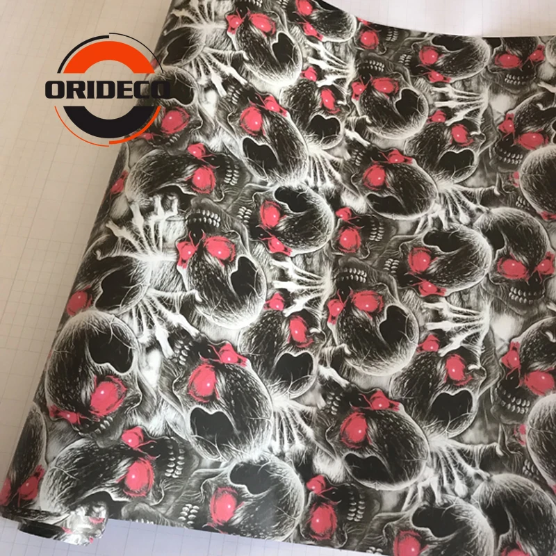 red eye skull sticker bomb vinyl wraps 1