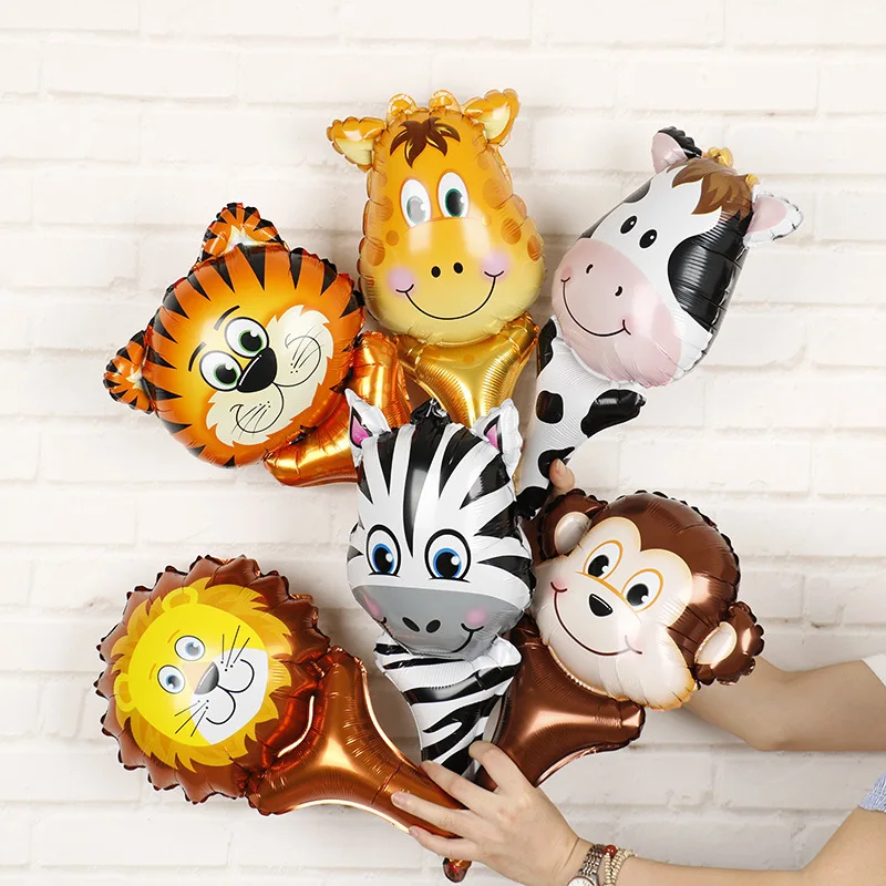 6pcs/lot handheld Jungle Animal foil Balloons tiger Lion head Helium air Ballon baby birthday party decoration Safari zoo
6pcs/lot handheld Jungle Animal foil Balloons tiger Lion head Helium air Ballon baby birthday party decoration Safari zoo