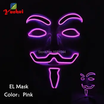 2020 Hot Sales Lighting Color Pink EL Wire V for VENDETTA Party Mask with DC-3V Sound Activated Inverter
2020 Hot Sales Lighting Color Pink EL Wire V for VENDETTA Party Mask with DC-3V Sound Activated Inverter