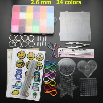 2.6mm 24 Colors 13000pcs EVA Hama Beads Pegboard Set