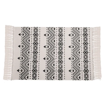 Classic Style Geometry Printed Handmade Cotton Woven Rugs Tassels Design Rectangle Carpet Machine Washable Decorative Area Rug
Classic Style Geometry Printed Handmade Cotton Woven Rugs Tassels Design Rectangle Carpet Machine Washable Decorative Area Rug