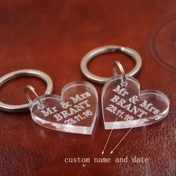 10 Piece Clear Personalized Laser Engraved Keychain Love Heart Wedding tags Mr Mrs Favors and Gifts Customized Size 3 Cm * 3 Cm
10 Piece Clear Personalized Laser Engraved Keychain Love Heart Wedding tags Mr Mrs Favors and Gifts Customized Size 3 Cm * 3 Cm