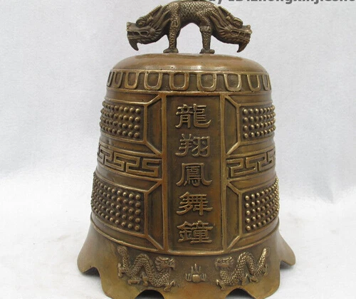 bi002172 Chinese Tibet Buddhism Classical Bronze Copper carved Two Dragon Temple Bell
bi002172 Chinese Tibet Buddhism Classical Bronze Copper carved Two Dragon Temple Bell