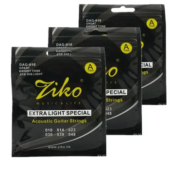 Acoustic Guitar strings ZIKO 010-048 DAG-010 Guitar Parts Musical Instruments Wound Guitar strings 10 Sets
Acoustic Guitar strings ZIKO 010-048 DAG-010 Guitar Parts Musical Instruments Wound Guitar strings 10 Sets