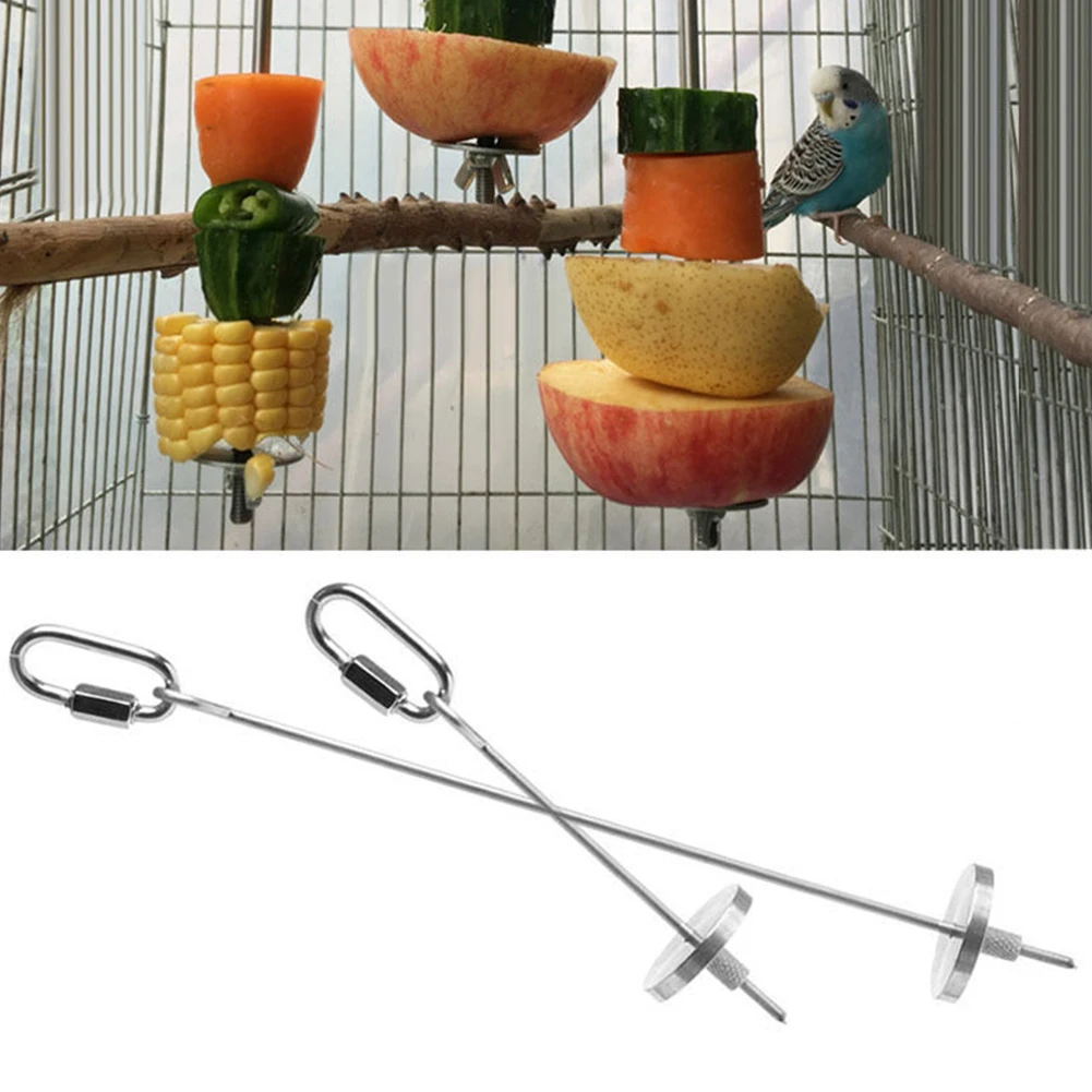 12cm 20cm Stainless SteelSmall Parrot Toy Meat Food Holder Stick Fruit Skewer Bird Treating Tool Bird's Cage Accessories
12cm 20cm Stainless SteelSmall Parrot Toy Meat Food Holder Stick Fruit Skewer Bird Treating Tool Bird's Cage Accessories