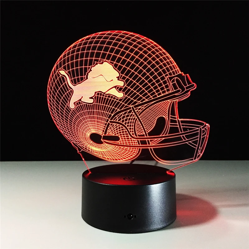 USB table desk Lamp Team Logo 3D Light LED Detroit Lions Football Cap Helmet 7 color changing touch switch light Home Decoration
USB table desk Lamp Team Logo 3D Light LED Detroit Lions Football Cap Helmet 7 color changing touch switch light Home Decoration