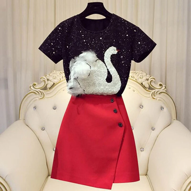 Two Piece Set Women 2019 Summer Fashion Animal Print Sequin Crop Top Skirt Set 2 Piece Set Outfit Clothes Conjuntos Feminino
Two Piece Set Women 2019 Summer Fashion Animal Print Sequin Crop Top Skirt Set 2 Piece Set Outfit Clothes Conjuntos Feminino