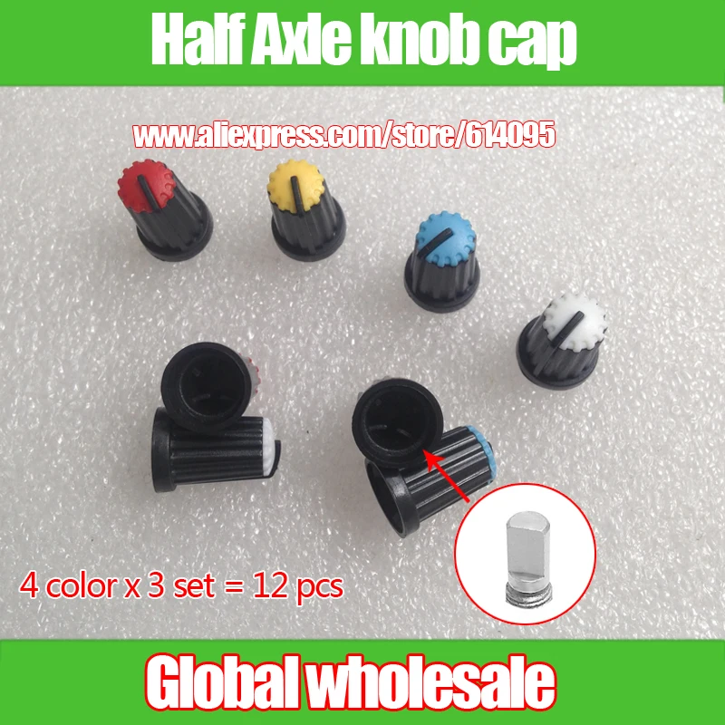 12pcs D-axis half-axis rotary potentiometer encoder knob cap / audio volume switch instrument adjustment knob caps hole 6mm
12pcs D-axis half-axis rotary potentiometer encoder knob cap / audio volume switch instrument adjustment knob caps hole 6mm