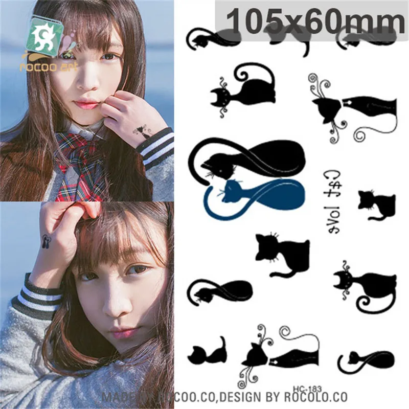 Body Art wterproof temporary tattoos paper for lady women simple 3D black cat design small tattoo sticker Wholesale HC1183
Body Art wterproof temporary tattoos paper for lady women simple 3D black cat design small tattoo sticker Wholesale HC1183