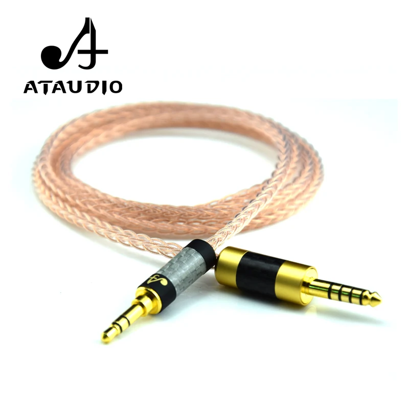 Аудиокабель ATAUDIO Hi Fi с балансиром на 4 мм и 3 5 end от до вспомогательный обновленный