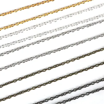 5m/lots 3x2mm High Quality Iron Metal Plated Necklace Chains 5 Colors Iron Chains For DIY Bracelet Necklace Jewelry Making
5m/lots 3x2mm High Quality Iron Metal Plated Necklace Chains 5 Colors Iron Chains For DIY Bracelet Necklace Jewelry Making