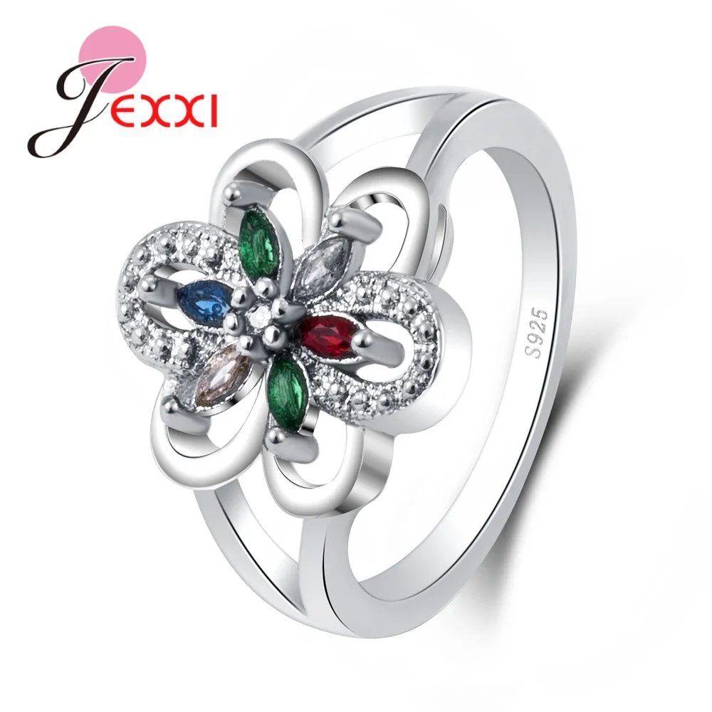 Good Quality New Arrivals 925 Sterling Silver Flowers Shaped Colorful CZ Finger Rings for Women Engagement Jewelry Gift
Good Quality New Arrivals 925 Sterling Silver Flowers Shaped Colorful CZ Finger Rings for Women Engagement Jewelry Gift