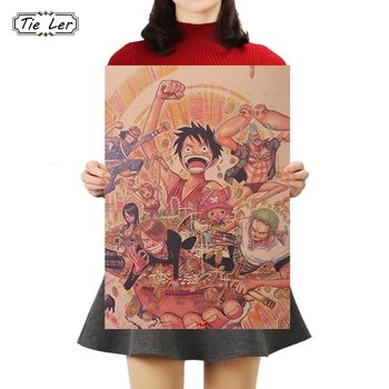 TIE LER Classic Anime One Piece Character Collection Poster Vintage Kraft Paper Poster Home Decor Painting Wall Sticker 50X35cm
TIE LER Classic Anime One Piece Character Collection Poster Vintage Kraft Paper Poster Home Decor Painting Wall Sticker 50X35cm