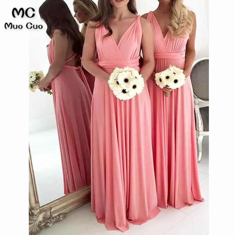 2018 Simple Bridesmaid Dress Long Criss Cross Chiffon V-Neck Wedding Party Dress Custom Made Women Bridesmaid Dresses 
2018 Simple Bridesmaid Dress Long Criss Cross Chiffon V-Neck Wedding Party Dress Custom Made Women Bridesmaid Dresses