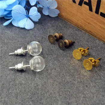 50sets(25 pairs)8x3mm glass globe with ear stud findings set glass bottle glass vial pendant earrings accessory
50sets(25 pairs)8x3mm glass globe with ear stud findings set glass bottle glass vial pendant earrings accessory