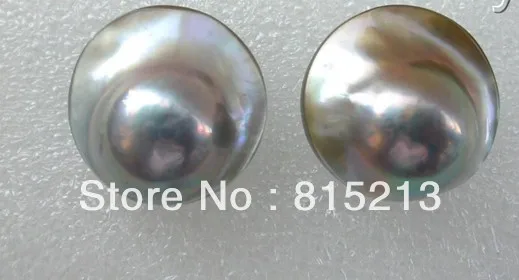 Hot selling> stunning big 23mm round gray south sea mabe pearl earrings stud -Bride jewelry free shipping
Hot selling> stunning big 23mm round gray south sea mabe pearl earrings stud -Bride jewelry free shipping
