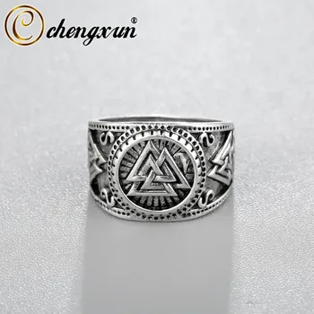 CHENGXUN Viking Round Big Width Signet Ring Finger Men Black silver color Fashion Valknut Wholesale Vintage Jewelry 15mm
CHENGXUN Viking Round Big Width Signet Ring Finger Men Black silver color Fashion Valknut Wholesale Vintage Jewelry 15mm