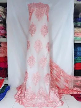 High Quality African Tulle Lace Fabric With Stone Embroidery French Net Lace For Women Dress Pink (YJ-12-18
High Quality African Tulle Lace Fabric With Stone Embroidery French Net Lace For Women Dress Pink (YJ-12-18