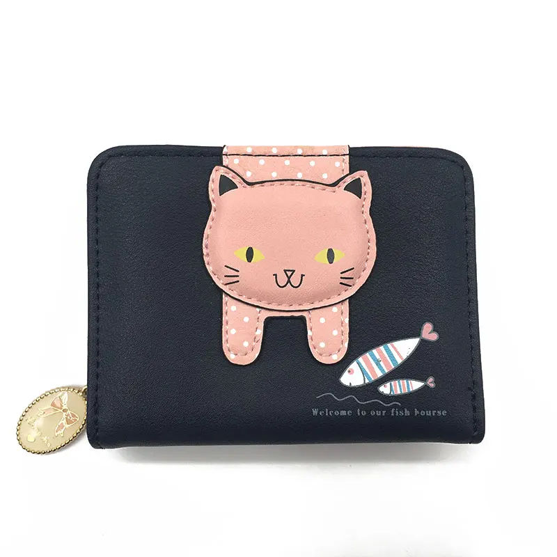 Women cute cat wallet small zipper girl wallet brand designed pu leather women coin purse female card holder wallet billetera
Women cute cat wallet small zipper girl wallet brand designed pu leather women coin purse female card holder wallet billetera