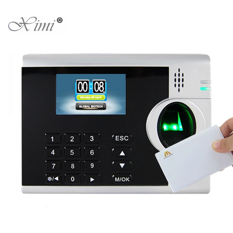 

Linux System Biometric Fingerprint Recognition Time Attendance Clock TCP/IP Fingerprint And MF Card Time Recorder With Free SDK