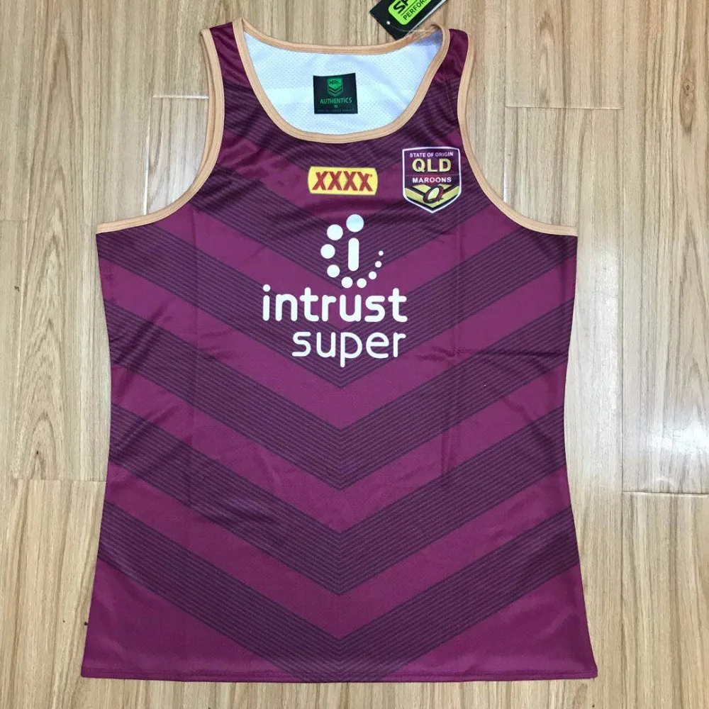 

Custom names and numbers 2019 MAROONS JERSEY QLD rugby Jerseys Australia Origin Jersey Rugby shirt big size s-5xl