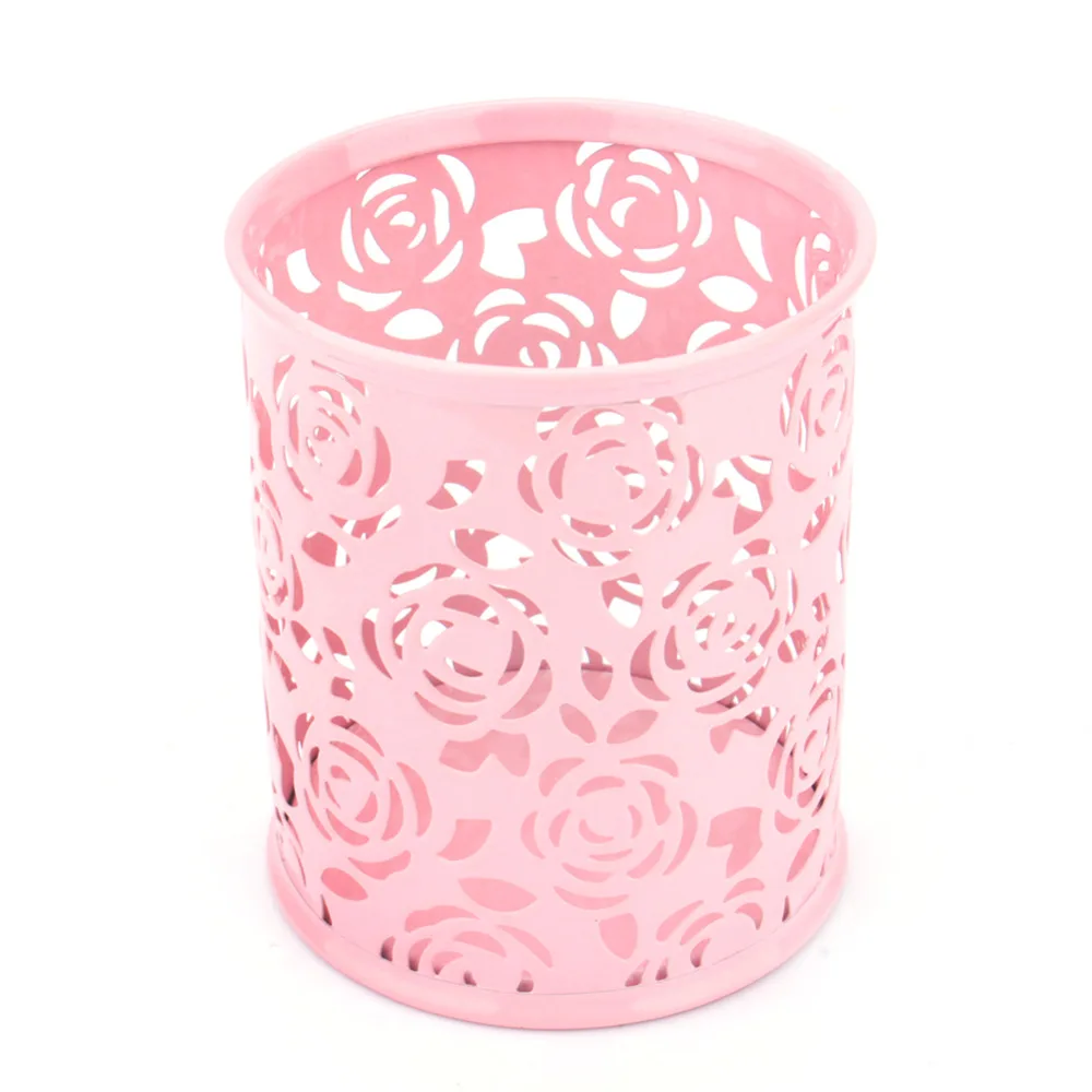 Durable Hollow Pencil Pot Rose Flower Round Pen Pencil Pot Holders Office Desk Container Organizer Storage Pink
Durable Hollow Pencil Pot Rose Flower Round Pen Pencil Pot Holders Office Desk Container Organizer Storage Pink