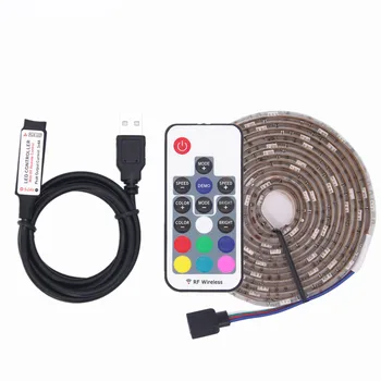 festival decoration led strip 5050 RGB LED Strip Waterproof DC5V USB LED Light Strips roll Tape flexible Tape 5M + Remote For TV
festival decoration led strip 5050 RGB LED Strip Waterproof DC5V USB LED Light Strips roll Tape flexible Tape 5M + Remote For TV