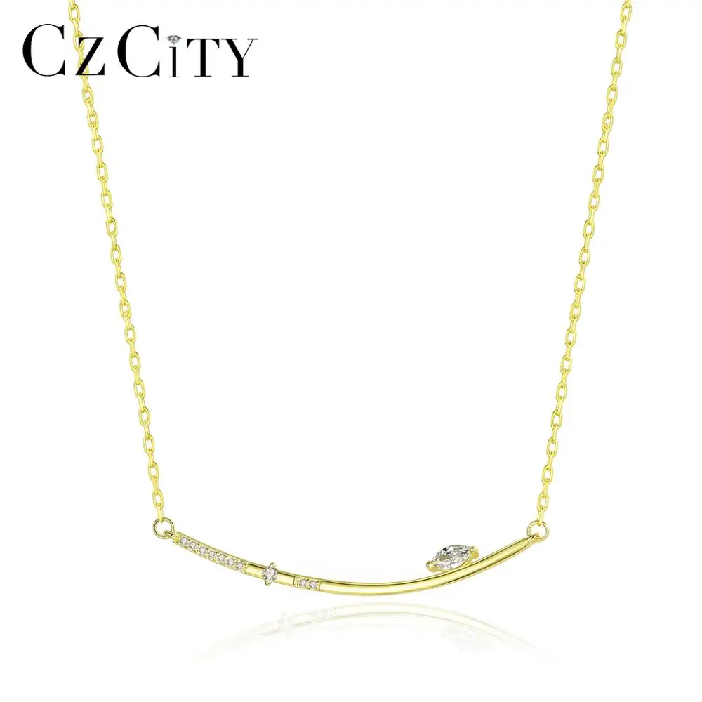 CZCITY Brand Solid Pure 925 Sterling Silver Bar Pendant Necklaces for Women Fine Jewelry Party Silver Collier Femme Gifts SN0316
CZCITY Brand Solid Pure 925 Sterling Silver Bar Pendant Necklaces for Women Fine Jewelry Party Silver Collier Femme Gifts SN0316
