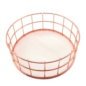 Nordic Rose Color Desktop Storage Basket Metal Wrought Iron Mesh Bottom Round Storage Basket Home Organizer
Nordic Rose Color Desktop Storage Basket Metal Wrought Iron Mesh Bottom Round Storage Basket Home Organizer
