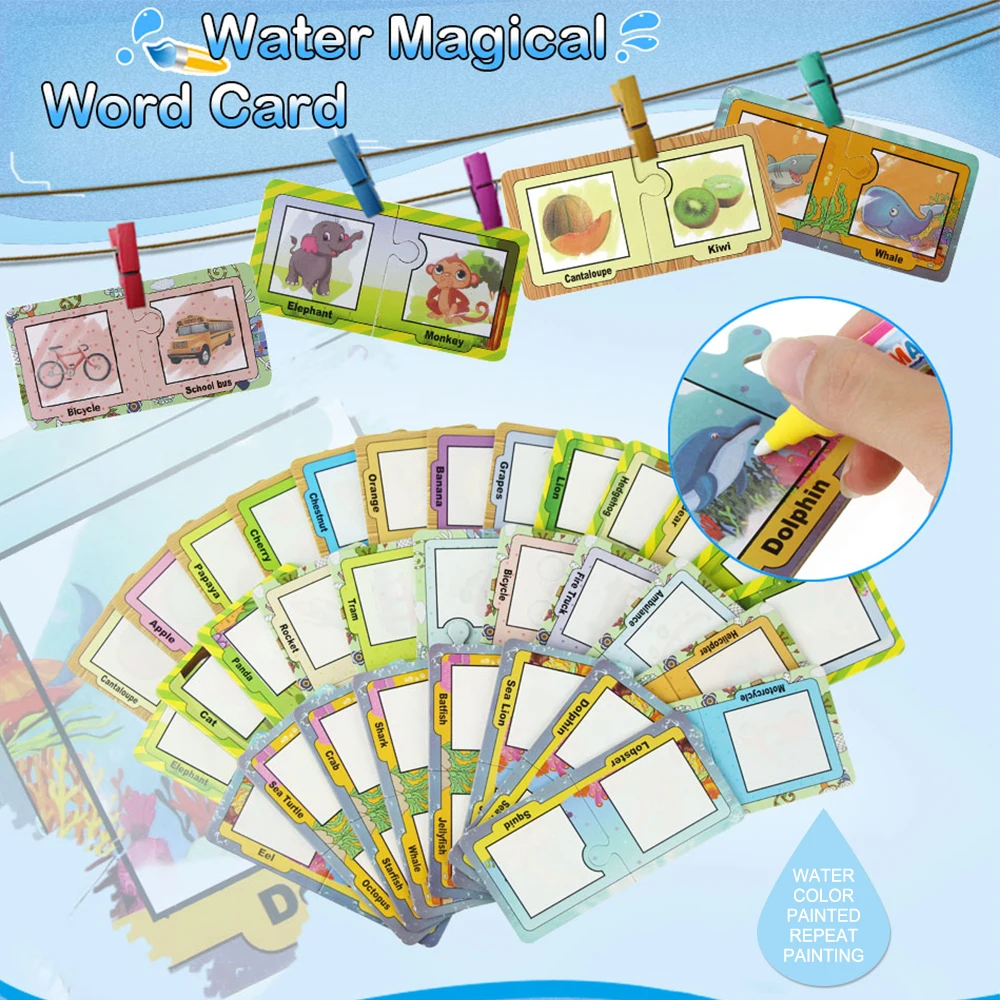 Water Drawing Cards & Pen Cognitive Puzzle Card Animals Drawing Fruit Coloring Boards Early Educational Learning Toys for Kids }
Water Drawing Cards & Pen Cognitive Puzzle Card Animals Drawing Fruit Coloring Boards Early Educational Learning Toys for Kids }