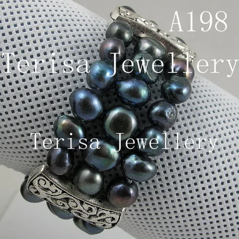 Эластичный 3 рядный шейпер в стиле барокко|real pearl bracelet|pearl braceleta bracelet |