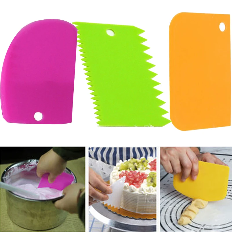 3Pcs Dough Knife Icing cake Edge Fondant Scraper Jagged Plain Smooth Cake Spatulas Baking Pastry Tools
3Pcs Dough Knife Icing cake Edge Fondant Scraper Jagged Plain Smooth Cake Spatulas Baking Pastry Tools
