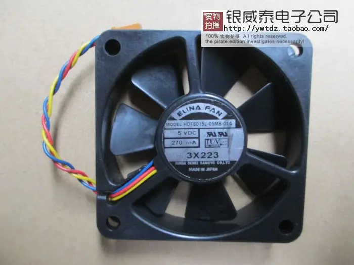 Бесплатная доставка Для ELINAFAN HDF6015L-05MB-01A DC 12 В 270 мА, 3-проводной 60 мм, 60x60x15 мм серверный квадратный вентилятор
Бесплатная доставка Для ELINAFAN HDF6015L-05MB-01A DC 12 В 270 мА, 3-проводной 60 мм, 60x60x15 мм серверный квадратный вентилятор