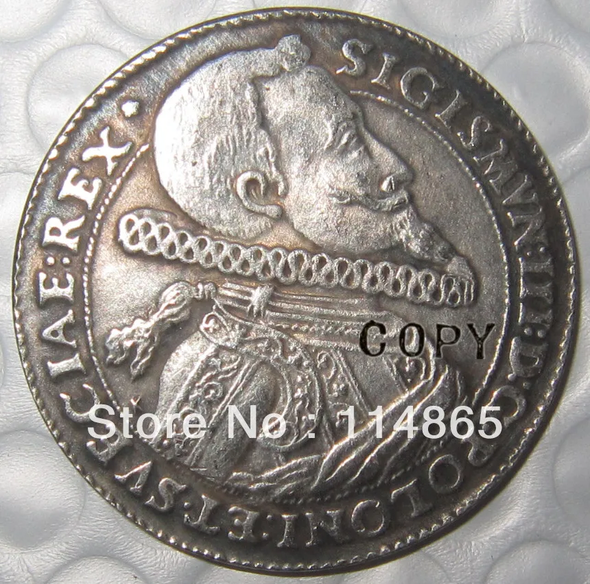 Poland 1614 TALAR SIGIS III Zygmunt III super copy coins commemorative coins-replica coins medal coins collectibles badge
Poland 1614 TALAR SIGIS III Zygmunt III super copy coins commemorative coins-replica coins medal coins collectibles badge