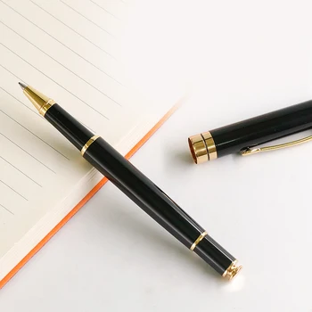 1pcs Black Rollerball Pen Gold Clip Metal Fine Point 0.5mm Black Ink Business Office Signature Pens Customize Engraved Accept 
1pcs Black Rollerball Pen Gold Clip Metal Fine Point 0.5mm Black Ink Business Office Signature Pens Customize Engraved Accept