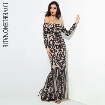 LOVE & LEMONADE strapless collar geometric figure sequined Long dress 3 COLORS LM0633
LOVE & LEMONADE strapless collar geometric figure sequined Long dress 3 COLORS LM0633