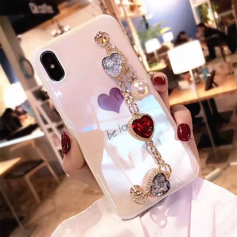 Be loved heart diamond chain bracelet Blu - ray phone case for iPhone 6 6s 7 8 plus X for galaxy s7 edge s8 s9 plus note 8 9
Be loved heart diamond chain bracelet Blu - ray phone case for iPhone 6 6s 7 8 plus X for galaxy s7 edge s8 s9 plus note 8 9