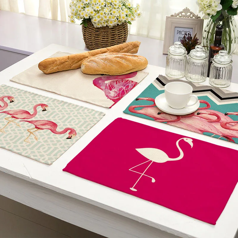 

1 шт., кухонная подставка с рисунком фламинго, 42 х32 см